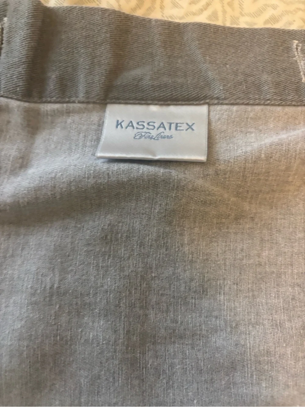 Kassatex Wide Stripe White and Gray Shower Curtain